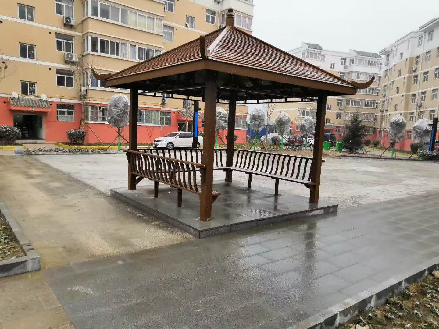 自然质感+长久耐用，防腐木凉亭承包你的户外闲情