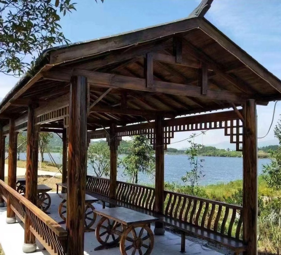 园林景观升级，怎能少了颜值与实力并存的防腐木长廊？